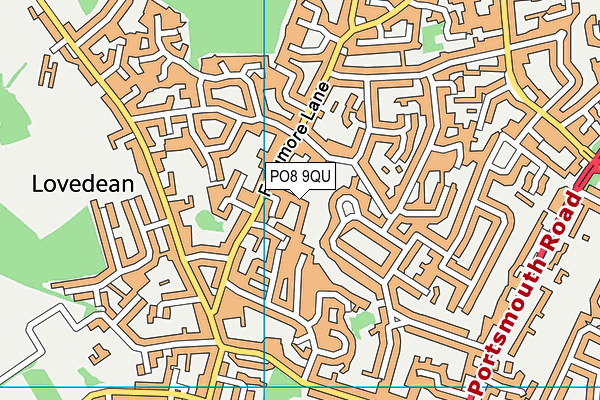 PO8 9QU map - OS VectorMap District (Ordnance Survey) PO8 9QU map - OS VectorMap District (Ordnance Survey)