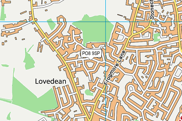 PO8 9SP map - OS VectorMap District (Ordnance Survey) PO8 9SP map - OS VectorMap District (Ordnance Survey)