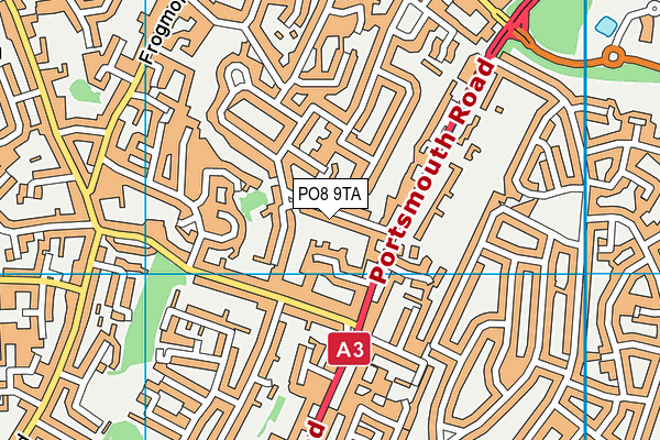 PO8 9TA map - OS VectorMap District (Ordnance Survey) PO8 9TA map - OS VectorMap District (Ordnance Survey)