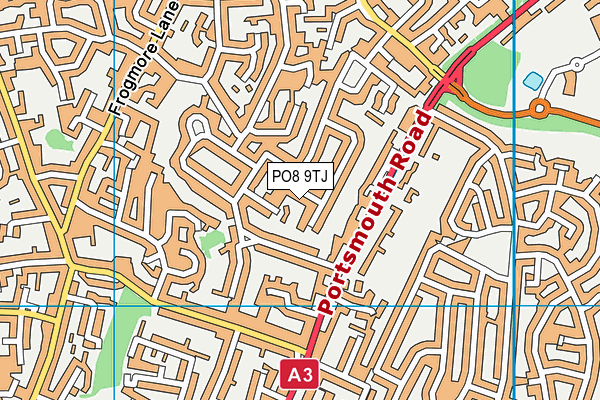 PO8 9TJ map - OS VectorMap District (Ordnance Survey) PO8 9TJ map - OS VectorMap District (Ordnance Survey)