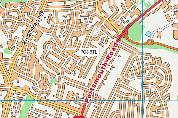 PO8 9TL map - OS VectorMap District (Ordnance Survey) PO8 9TL map - OS VectorMap District (Ordnance Survey)