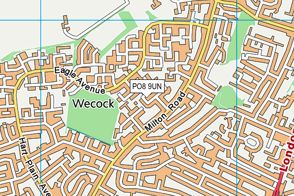 PO8 9UN map - OS VectorMap District (Ordnance Survey) PO8 9UN map - OS VectorMap District (Ordnance Survey)