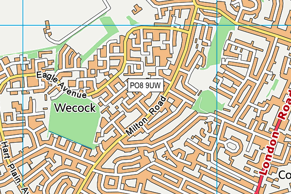 PO8 9UW map - OS VectorMap District (Ordnance Survey) PO8 9UW map - OS VectorMap District (Ordnance Survey)