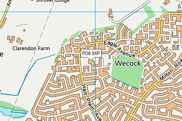 PO8 9XP map - OS VectorMap District (Ordnance Survey) PO8 9XP map - OS VectorMap District (Ordnance Survey)