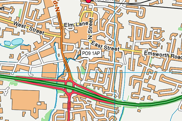 PO9 1AP map - OS VectorMap District (Ordnance Survey) PO9 1AP map - OS VectorMap District (Ordnance Survey)