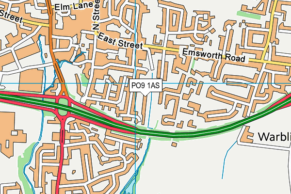 PO9 1AS map - OS VectorMap District (Ordnance Survey) PO9 1AS map - OS VectorMap District (Ordnance Survey)
