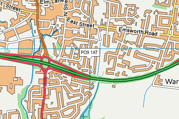PO9 1AT map - OS VectorMap District (Ordnance Survey) PO9 1AT map - OS VectorMap District (Ordnance Survey)