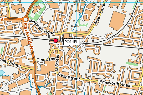 PO9 1BL map - OS VectorMap District (Ordnance Survey) PO9 1BL map - OS VectorMap District (Ordnance Survey)