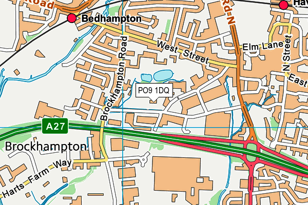 PO9 1DQ map - OS VectorMap District (Ordnance Survey) PO9 1DQ map - OS VectorMap District (Ordnance Survey)