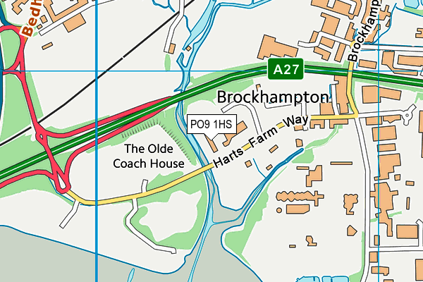 PO9 1HS map - OS VectorMap District (Ordnance Survey) PO9 1HS map - OS VectorMap District (Ordnance Survey)