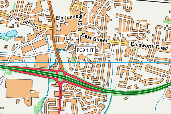 PO9 1HT map - OS VectorMap District (Ordnance Survey) PO9 1HT map - OS VectorMap District (Ordnance Survey)