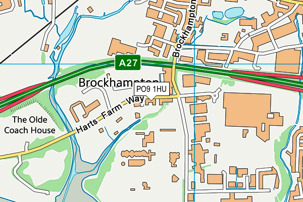 PO9 1HU map - OS VectorMap District (Ordnance Survey) PO9 1HU map - OS VectorMap District (Ordnance Survey)