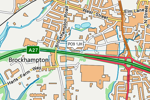 PO9 1JH map - OS VectorMap District (Ordnance Survey) PO9 1JH map - OS VectorMap District (Ordnance Survey)