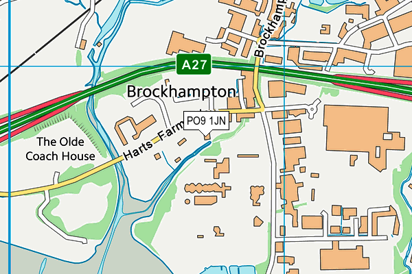 PO9 1JN map - OS VectorMap District (Ordnance Survey) PO9 1JN map - OS VectorMap District (Ordnance Survey)