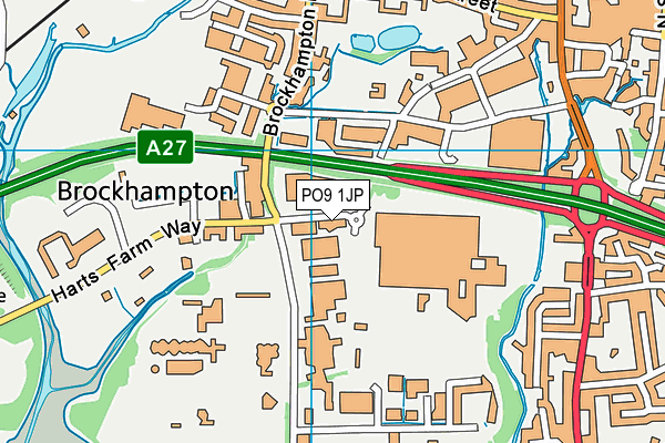 PO9 1JP map - OS VectorMap District (Ordnance Survey)