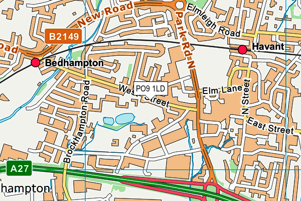 PO9 1LD map - OS VectorMap District (Ordnance Survey) PO9 1LD map - OS VectorMap District (Ordnance Survey)