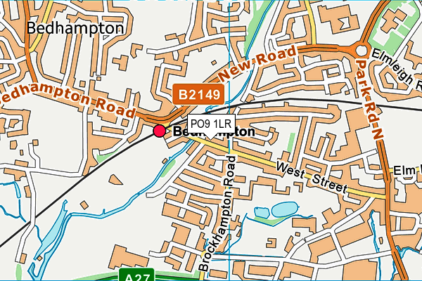 PO9 1LR map - OS VectorMap District (Ordnance Survey)