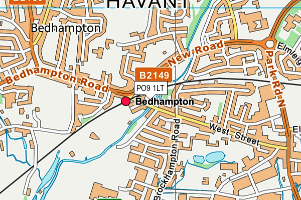 PO9 1LT map - OS VectorMap District (Ordnance Survey)