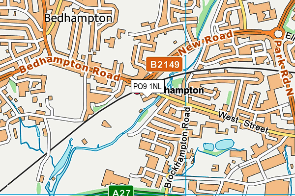 PO9 1NL map - OS VectorMap District (Ordnance Survey) PO9 1NL map - OS VectorMap District (Ordnance Survey)