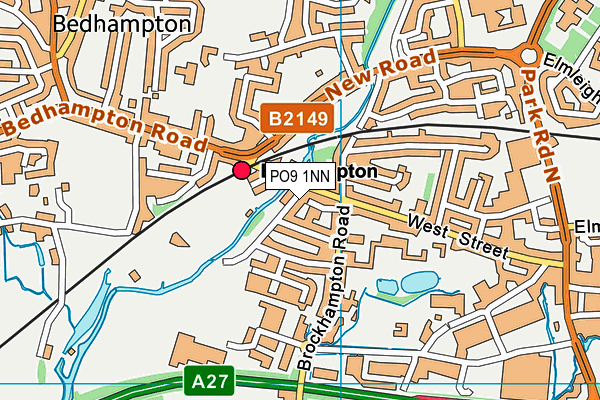 PO9 1NN map - OS VectorMap District (Ordnance Survey)