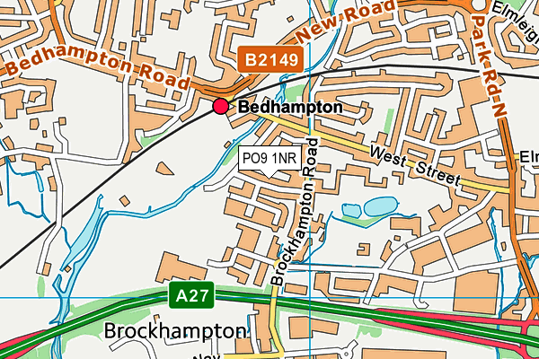 PO9 1NR map - OS VectorMap District (Ordnance Survey) PO9 1NR map - OS VectorMap District (Ordnance Survey)