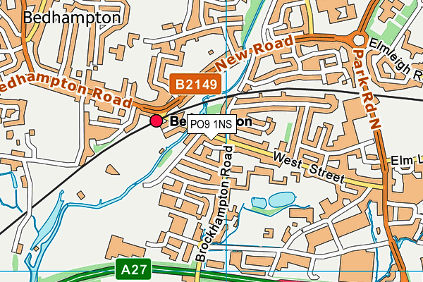 PO9 1NS map - OS VectorMap District (Ordnance Survey) PO9 1NS map - OS VectorMap District (Ordnance Survey)