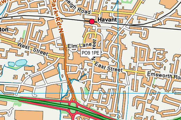 PO9 1PE map - OS VectorMap District (Ordnance Survey) PO9 1PE map - OS VectorMap District (Ordnance Survey)