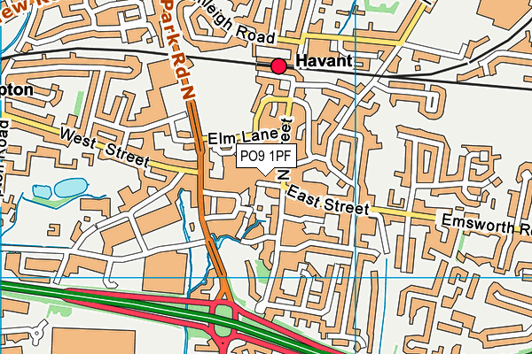 PO9 1PF map - OS VectorMap District (Ordnance Survey) PO9 1PF map - OS VectorMap District (Ordnance Survey)