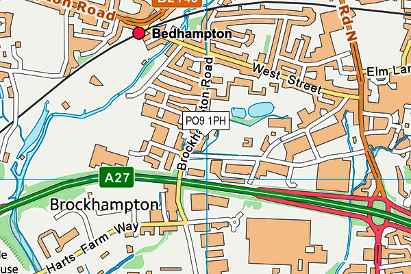 PO9 1PH map - OS VectorMap District (Ordnance Survey) PO9 1PH map - OS VectorMap District (Ordnance Survey)