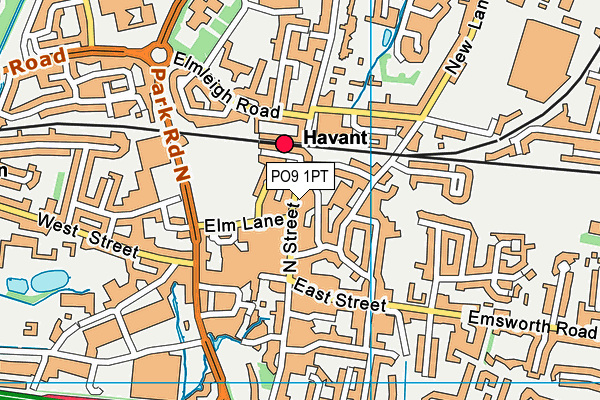 PO9 1PT map - OS VectorMap District (Ordnance Survey) PO9 1PT map - OS VectorMap District (Ordnance Survey)