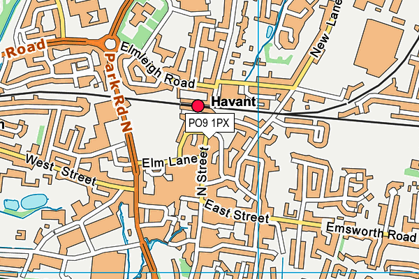 PO9 1PX map - OS VectorMap District (Ordnance Survey) PO9 1PX map - OS VectorMap District (Ordnance Survey)
