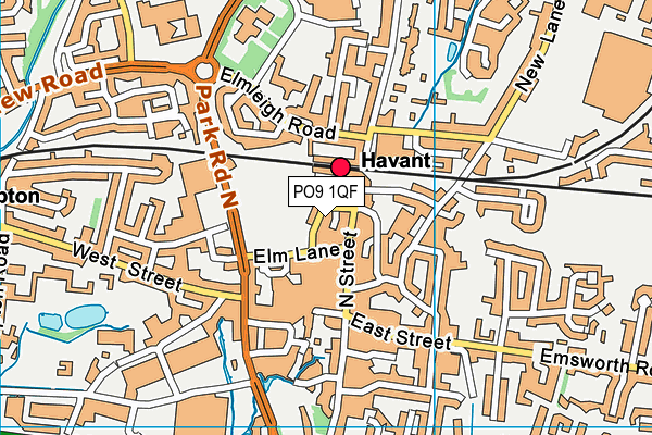 PO9 1QF map - OS VectorMap District (Ordnance Survey) PO9 1QF map - OS VectorMap District (Ordnance Survey)