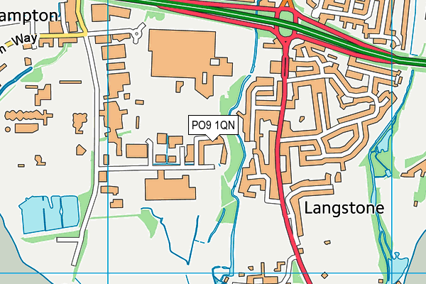 PO9 1QN map - OS VectorMap District (Ordnance Survey) PO9 1QN map - OS VectorMap District (Ordnance Survey)