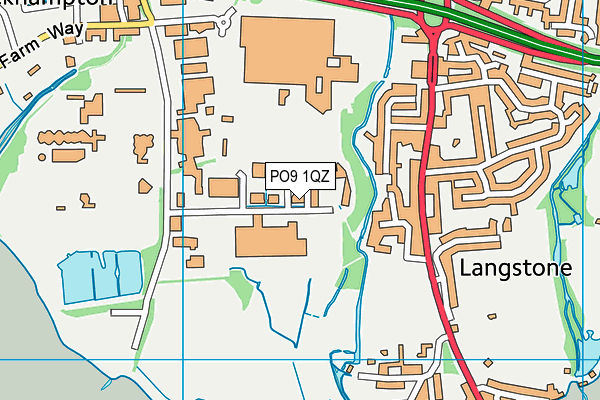 PO9 1QZ map - OS VectorMap District (Ordnance Survey) PO9 1QZ map - OS VectorMap District (Ordnance Survey)