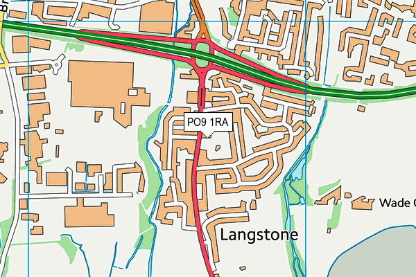 PO9 1RA map - OS VectorMap District (Ordnance Survey) PO9 1RA map - OS VectorMap District (Ordnance Survey)