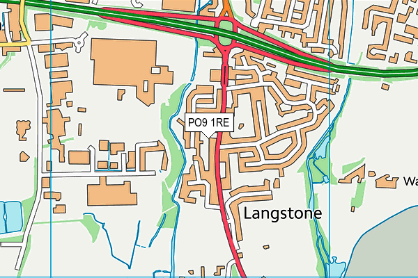 PO9 1RE map - OS VectorMap District (Ordnance Survey) PO9 1RE map - OS VectorMap District (Ordnance Survey)