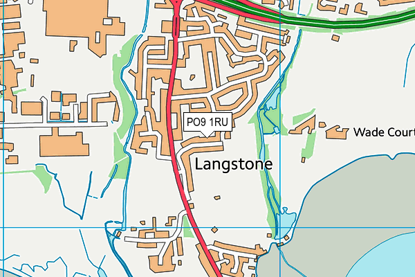 PO9 1RU map - OS VectorMap District (Ordnance Survey)