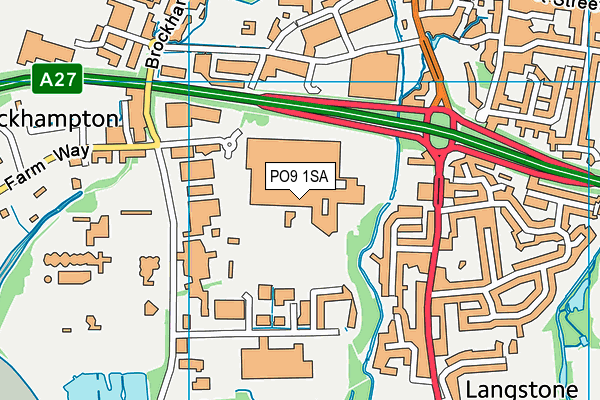PO9 1SA map - OS VectorMap District (Ordnance Survey) PO9 1SA map - OS VectorMap District (Ordnance Survey)