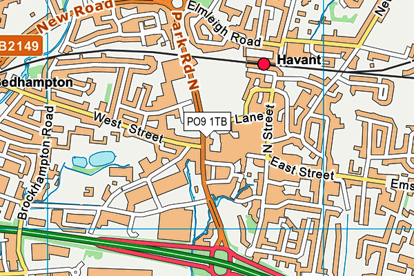 PO9 1TB map - OS VectorMap District (Ordnance Survey) PO9 1TB map - OS VectorMap District (Ordnance Survey)