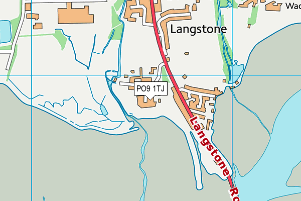 PO9 1TJ map - OS VectorMap District (Ordnance Survey)
