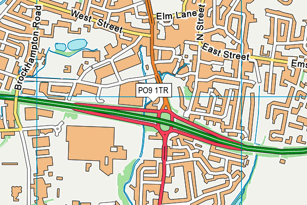 PO9 1TR map - OS VectorMap District (Ordnance Survey) PO9 1TR map - OS VectorMap District (Ordnance Survey)