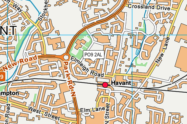 PO9 2AL map - OS VectorMap District (Ordnance Survey) PO9 2AL map - OS VectorMap District (Ordnance Survey)