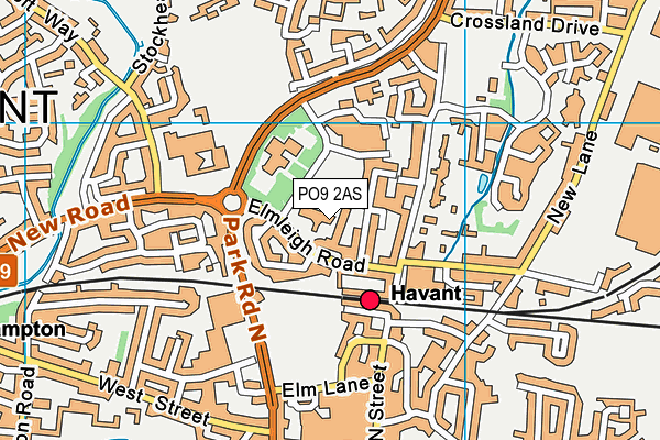 PO9 2AS map - OS VectorMap District (Ordnance Survey) PO9 2AS map - OS VectorMap District (Ordnance Survey)