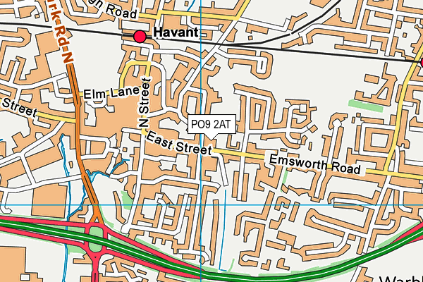 PO9 2AT map - OS VectorMap District (Ordnance Survey) PO9 2AT map - OS VectorMap District (Ordnance Survey)