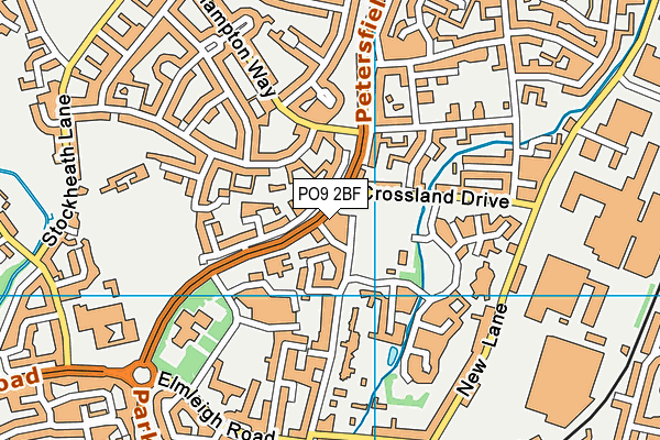 PO9 2BF map - OS VectorMap District (Ordnance Survey) PO9 2BF map - OS VectorMap District (Ordnance Survey)