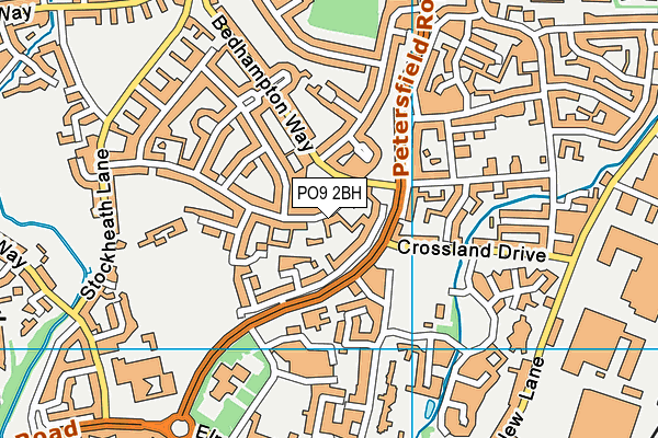 PO9 2BH map - OS VectorMap District (Ordnance Survey) PO9 2BH map - OS VectorMap District (Ordnance Survey)