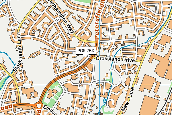 PO9 2BX map - OS VectorMap District (Ordnance Survey) PO9 2BX map - OS VectorMap District (Ordnance Survey)