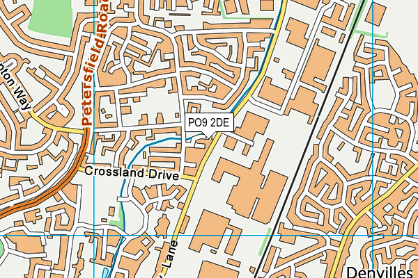 PO9 2DE map - OS VectorMap District (Ordnance Survey) PO9 2DE map - OS VectorMap District (Ordnance Survey)