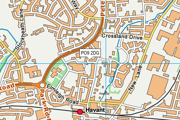 PO9 2DG map - OS VectorMap District (Ordnance Survey) PO9 2DG map - OS VectorMap District (Ordnance Survey)