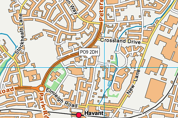 PO9 2DH map - OS VectorMap District (Ordnance Survey) PO9 2DH map - OS VectorMap District (Ordnance Survey)